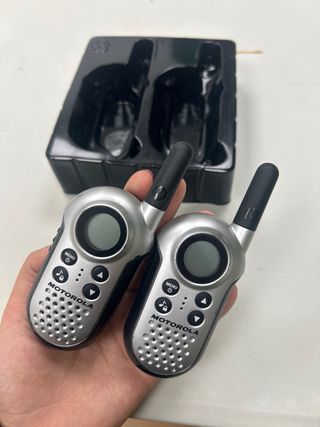 Pack 2 Walkie Talkies Motorola Plata/Negro