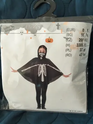 Disfraz esqueleto infantil Halloween