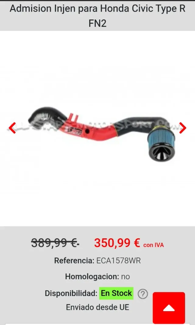 Admisión Injen Honda Civic Type R FN2