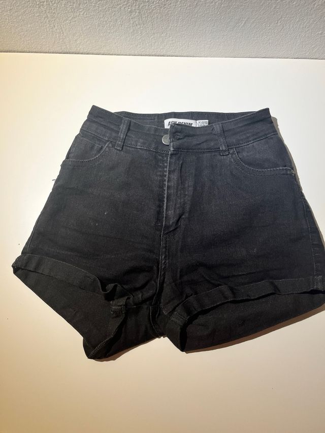 Shorts de jean negros