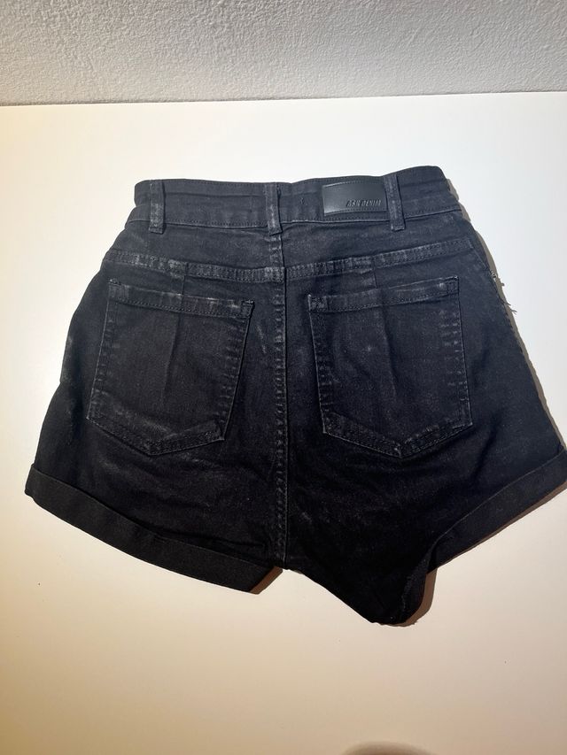 Shorts de jean negros