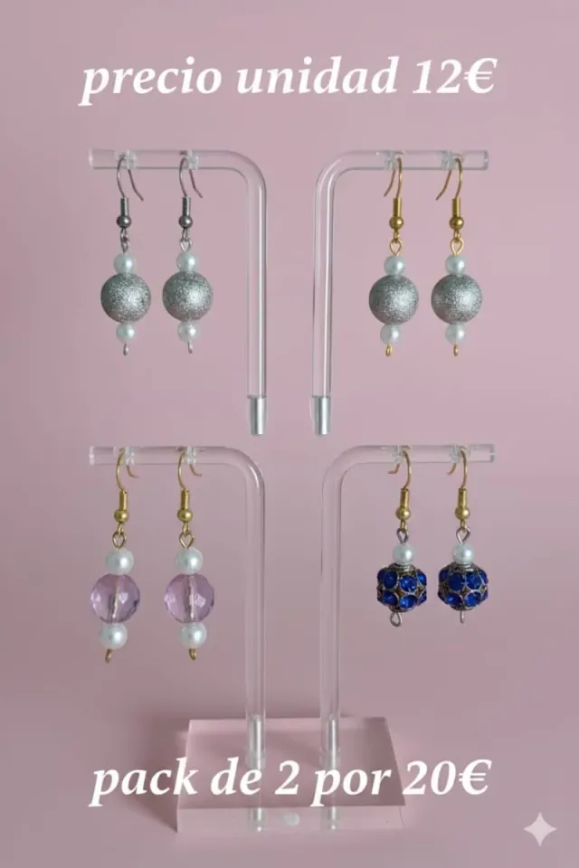 Lote 2 pares pendientes nuevos