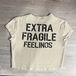 Camiseta Bershka Detroit Estampada Beige