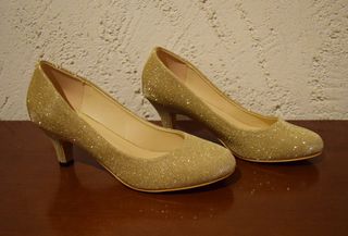 ZAPATOS DE FIESTA PHORECY DORADOS BRILLO TALLA 40