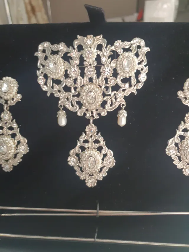 Aderezo Fallera Plateado Adulta