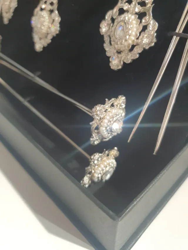 Aderezo Fallera Plateado Adulta