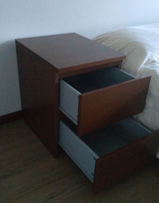 Mesita Malm Ikea 2 cajones madera en Gijón REBAJA