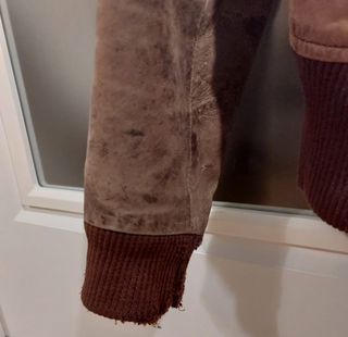 Chaqueta cuero piel marrón mujer Talla S