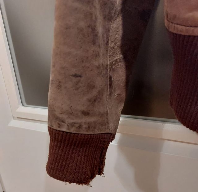 Chaqueta cuero piel marrón mujer Talla S