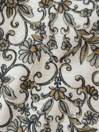 Vestido estampado manga larga años 60 talla m