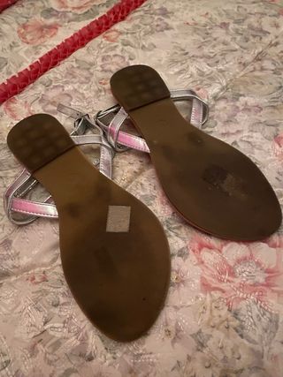Sandalias plateadas MARYPAZ talla 38