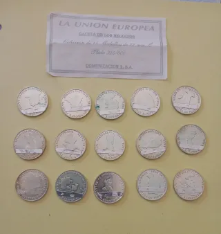 COLECCIÓN 15 MEDALLAS DE PLATA ORIGINALES 925/000