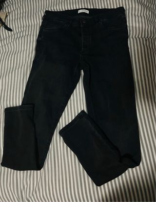 Mango Jeans Slim Fit Botones Negro/Gris-Hombre