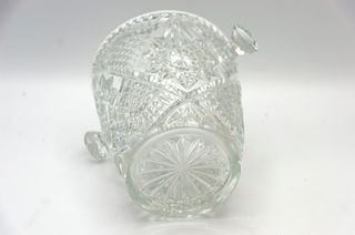 Cubeta de cristal tallado con asas