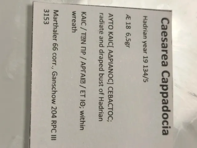 Moneda Romana Capadocia Adriano