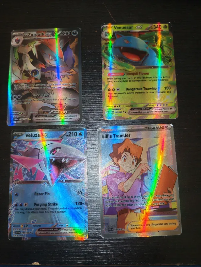 Pack Cartas Pokémon: Zoroark, Venusaur, Veluza, Bi