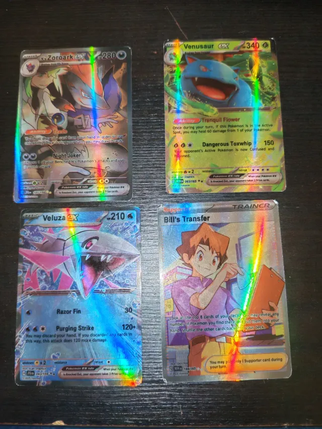 Pack Cartas Pokémon: Zoroark, Venusaur, Veluza, Bi