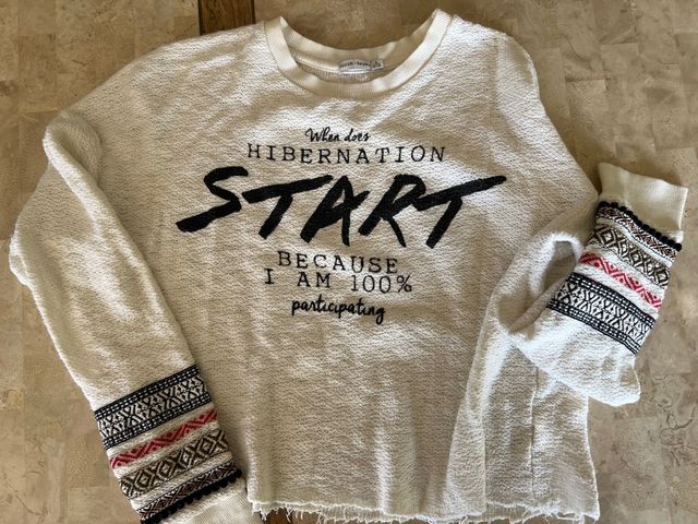 Jersey Bershka blanco talla S