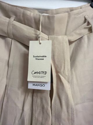 Bermudas beige mujer con lazo