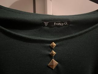 Abito in maglia verde scuro