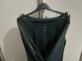 Abito in maglia verde scuro