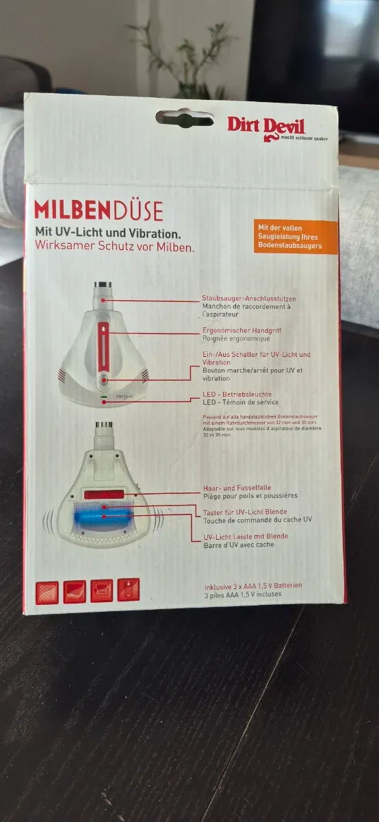 Dirt Devil Milbendüse Aspirador Ácaros UV
