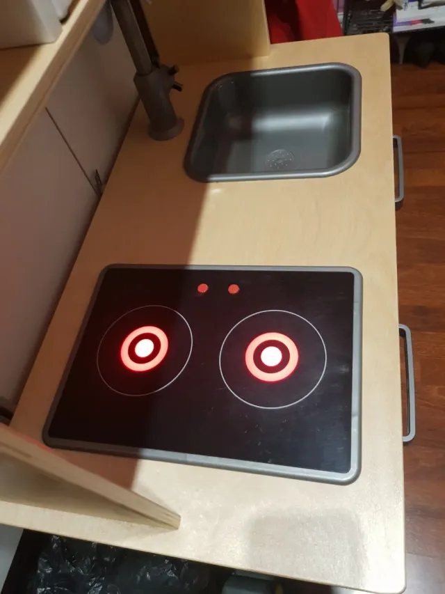 Cocina Infantil Madera con Microondas y Fregadero