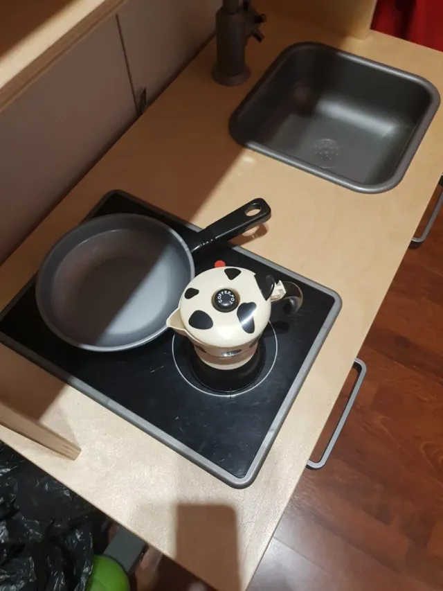 Cocina Infantil Madera con Microondas y Fregadero