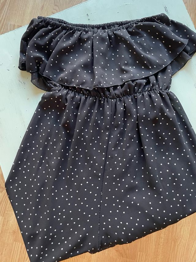 Mono gasa lunares volantes