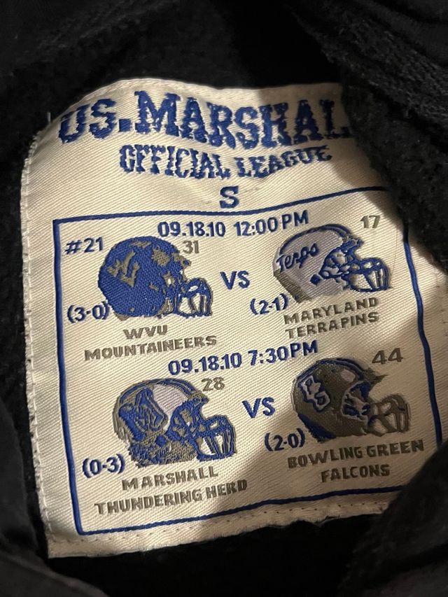 Sudadera US Marshall Negra y Rosa