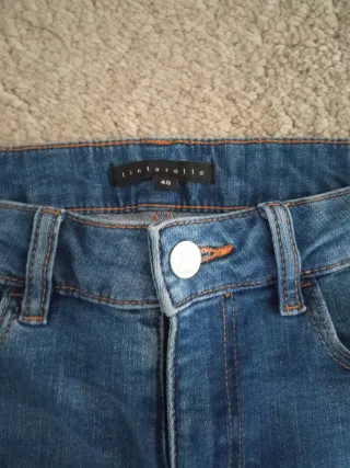 Pantalón vaquero Tintoretto azul con trenza