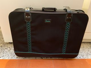 Maleta de viaje Rodelle negra y turquesa