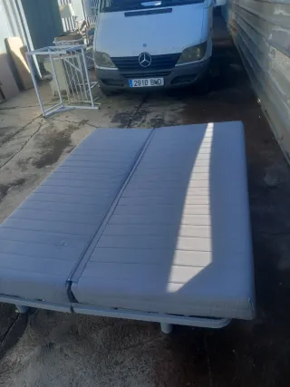 Sofá Cama Azul/Gris Tela