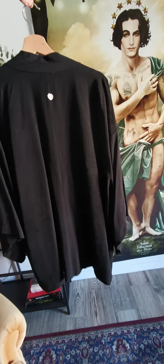 Kimono Japonés Hombre Negro. Talla L. KJM