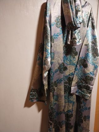 Túnica Para Rey Mago, de Seda Con motivo verde