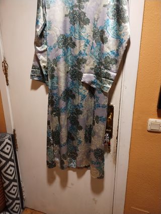 Túnica Para Rey Mago, de Seda Con motivo verde