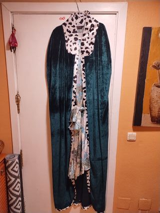 Túnica Para Rey Mago, de Seda Con motivo verde