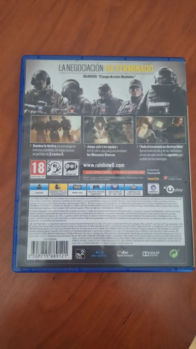 Juego PS4 Tom Clancy's Rainbow Six Siege