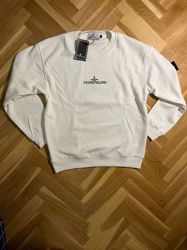 Sudadera Stone Island Blanca Talla M
