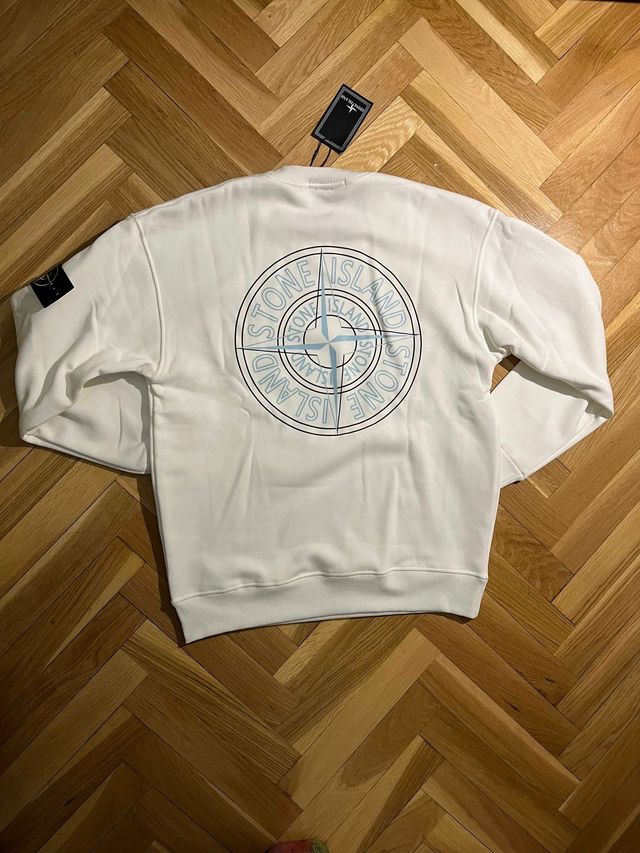 Sudadera Stone Island Blanca Talla M