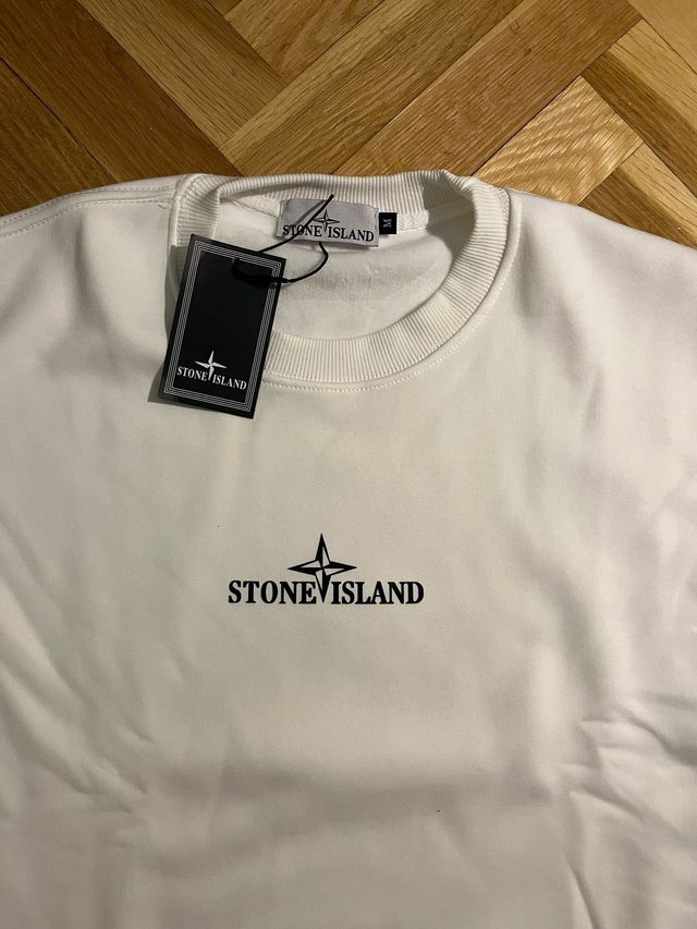 Sudadera Stone Island Blanca Talla M