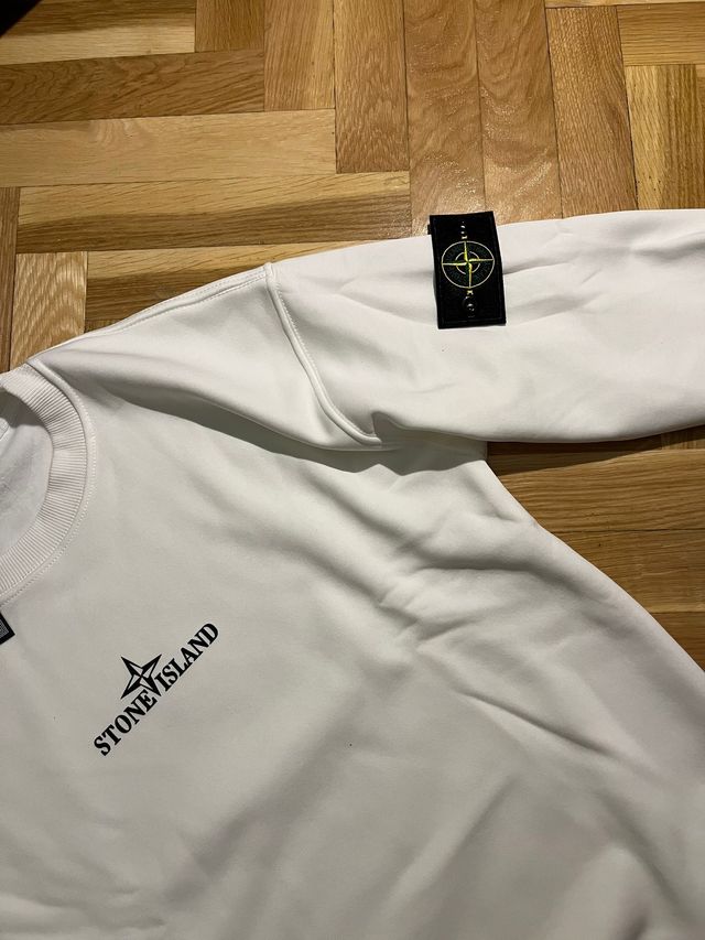 Sudadera Stone Island Blanca Talla M