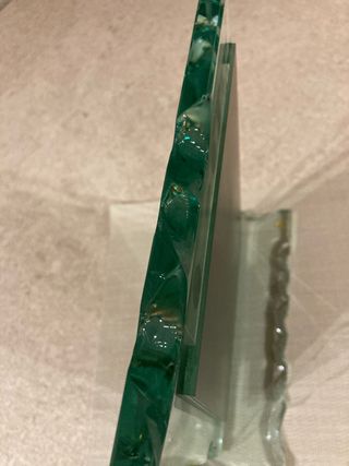 Marco espejo cristal tallado decorativo