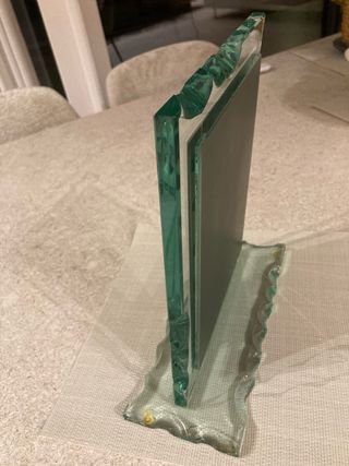 Marco espejo cristal tallado decorativo