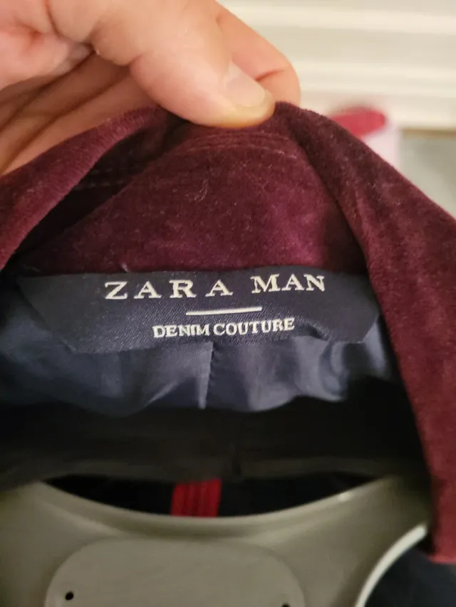 Chaqueta Zara Morada Terciopelo