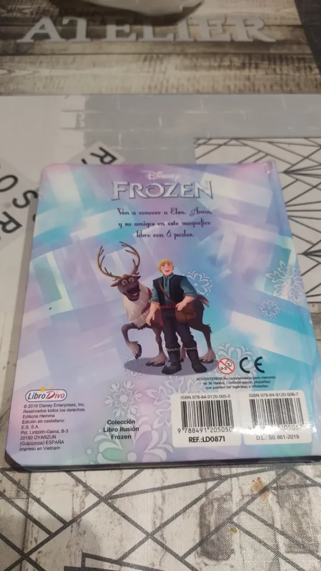 Frozen libro y puzzle de 0 a 3 años