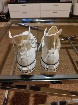 Zapatillas Converse Altas Beige/Blanco