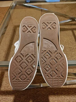 Zapatillas Converse Altas Beige/Blanco