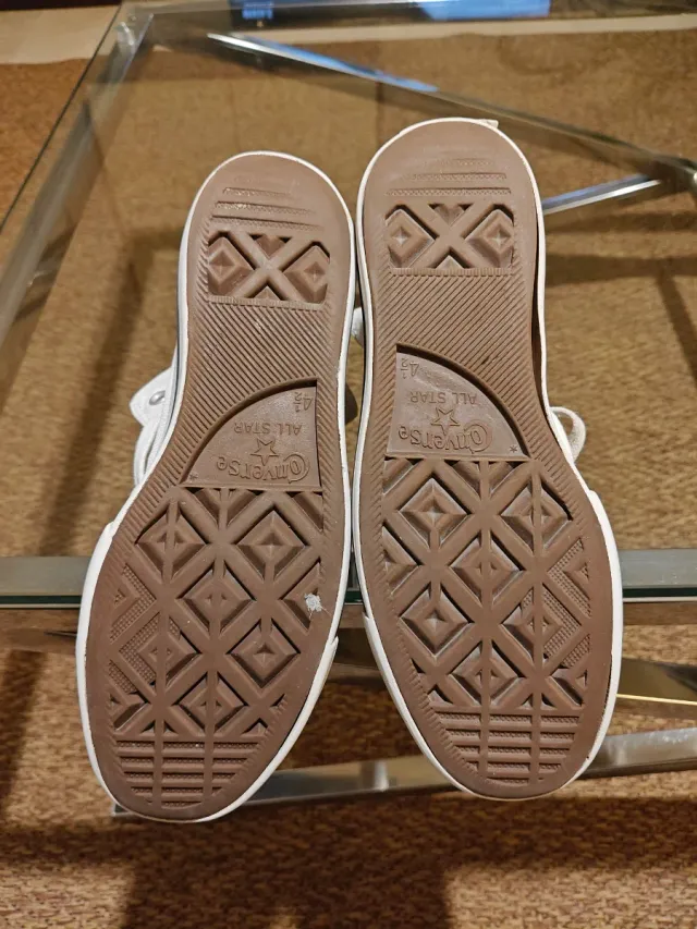 Zapatillas Converse Altas Beige/Blanco