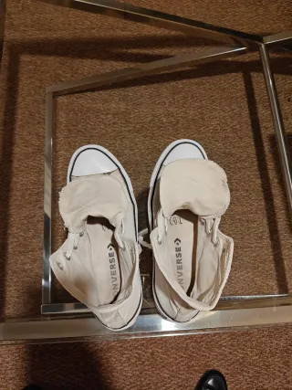 Zapatillas Converse Altas Beige/Blanco